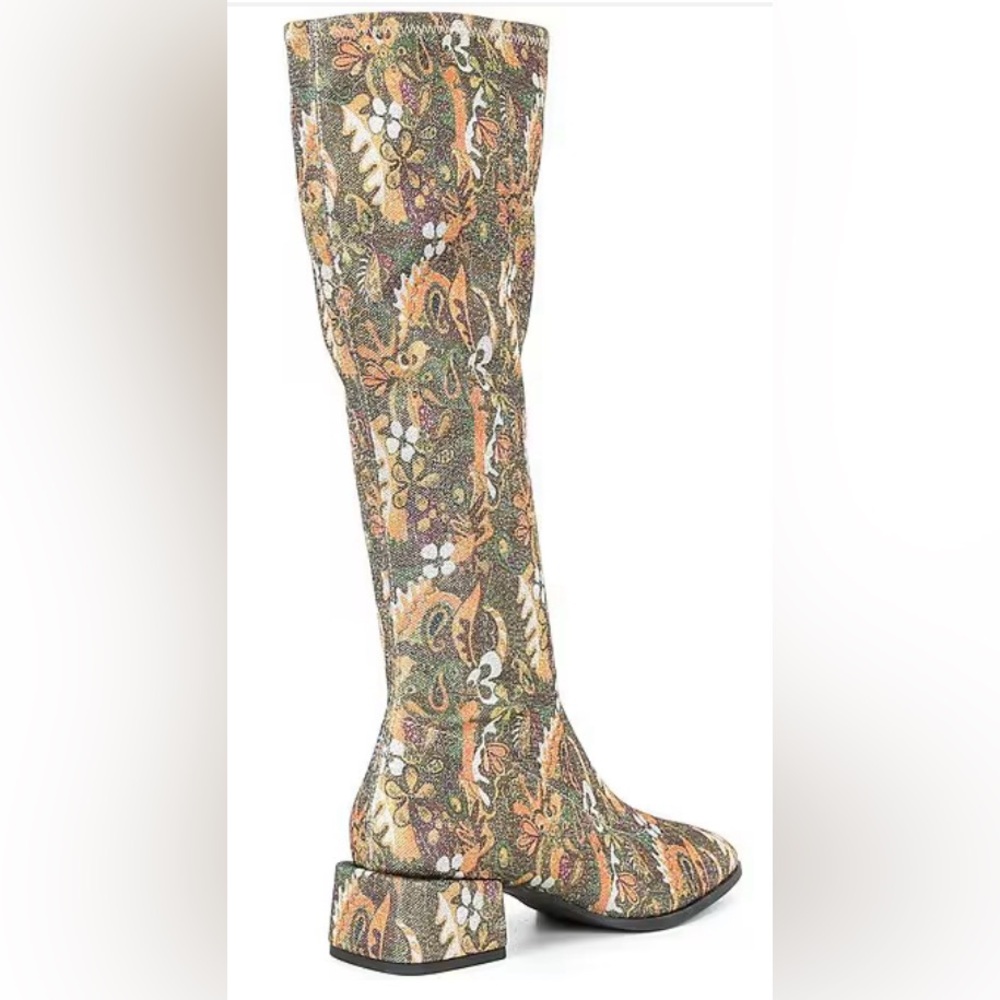Chelsea & Violet Multicolor Patterned Heeled Boots - Picture 2 of 5